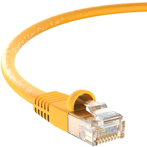 (10 Pack Ethernet Cable CAT5E Cable UTP Booted 20 FT - Yellow - Professional Series - 1Gigabit/Sec Network/Internet Cable, 350MHZ